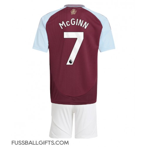 Aston Villa John McGinn #7 Fußballbekleidung Heimtrikot Kinder 2024-25 Kurzarm (+ kurze hosen)